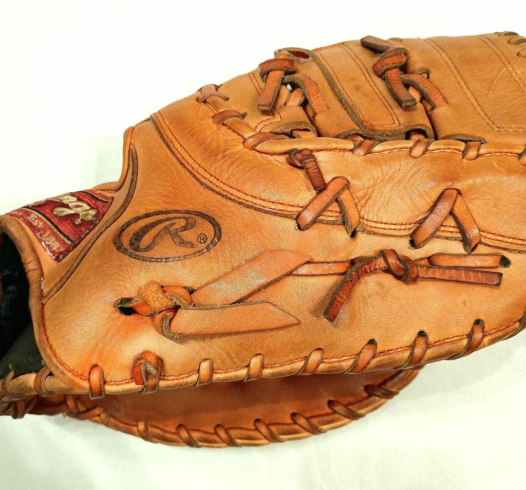 【大人用軟式ファーストミット】Rawlings 　オレンジ　即使用可能
