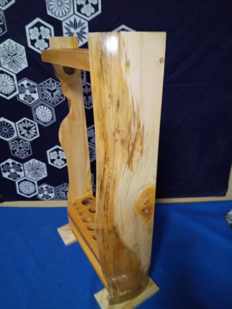 日向　榧　かや　の木製　竿乾燥竿立て