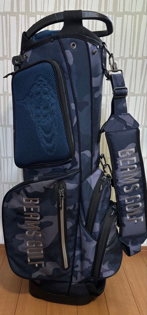 BEAMS GOLF ビームスゴルフ ブルーグレーカモ キャディバック 美品
