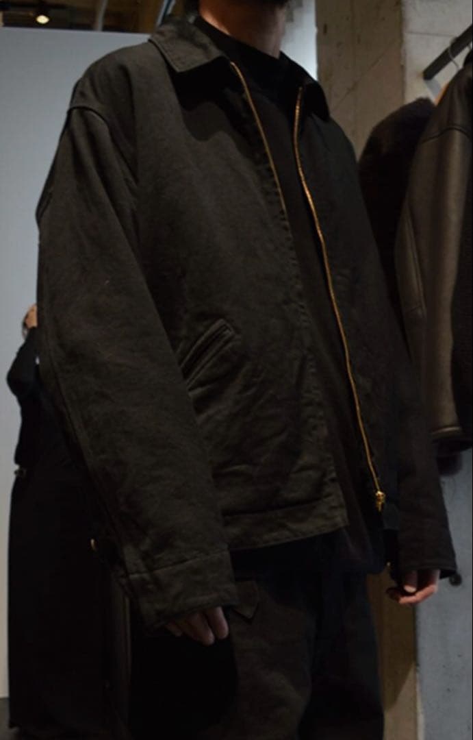 26SS comoli コモリ ブラックデニム ジップショートジャケット　2