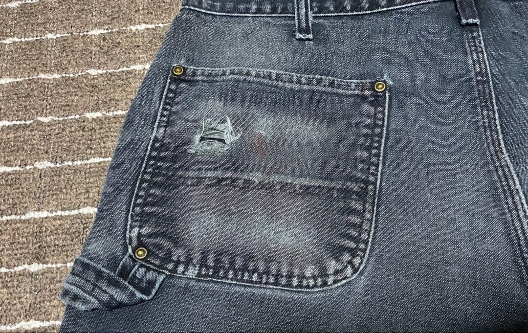 アートピース carhartt ダブルニーペインターパンツ ブラック 34×30
