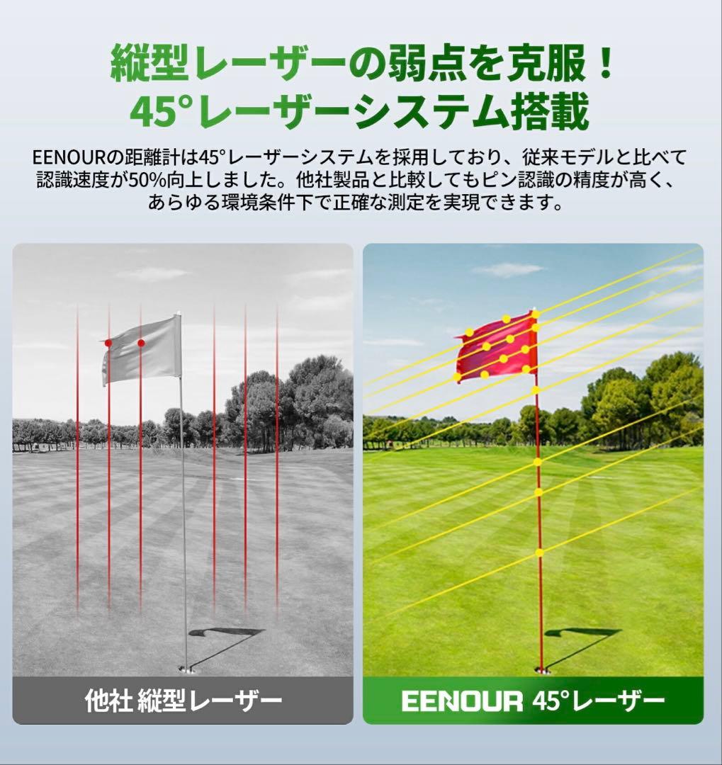 EENOUR ゴルフ用レーザー距離計 ホワイト　U2