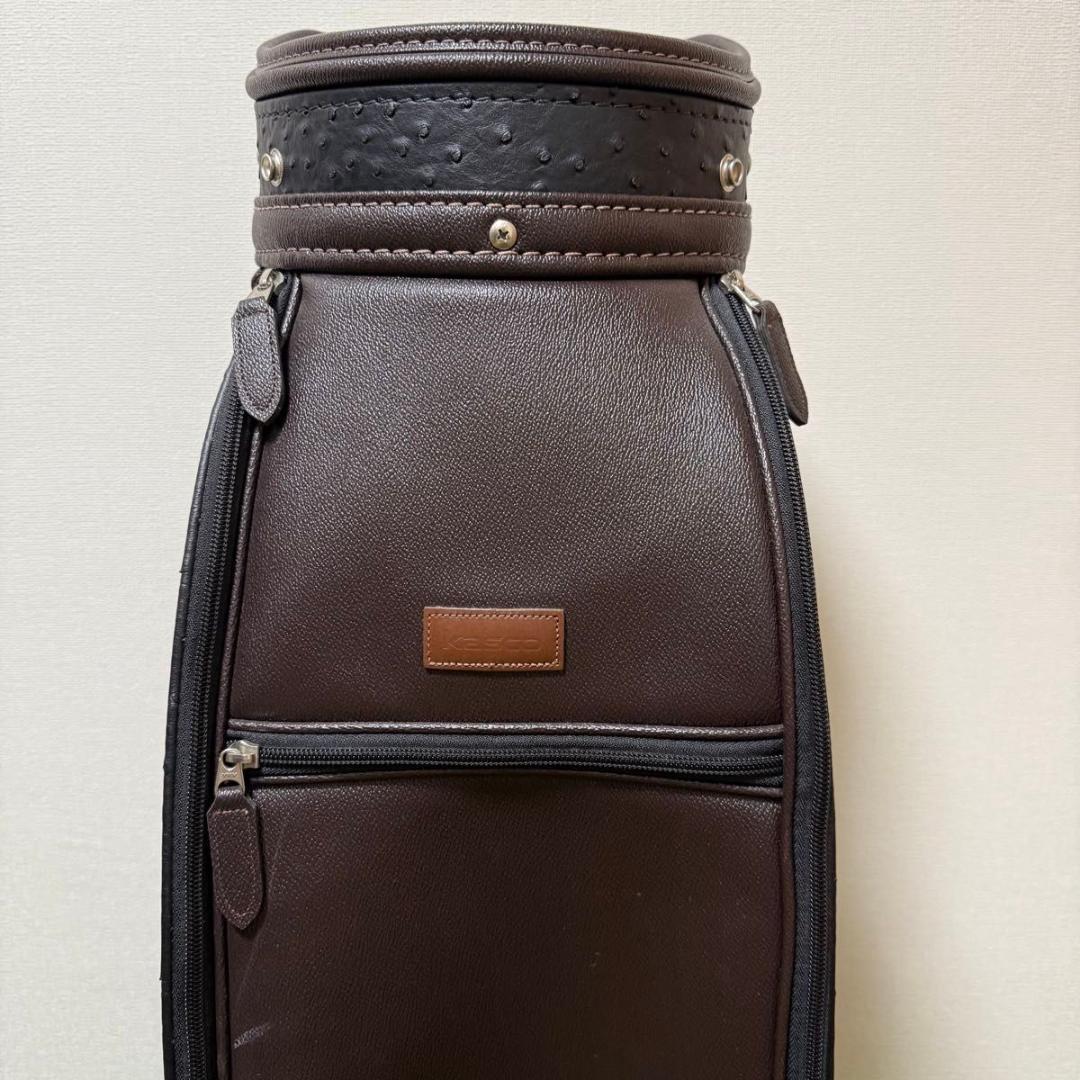 kasco キャスコ キャディバッグ ゴルフバッグ オーストリッチ レザー