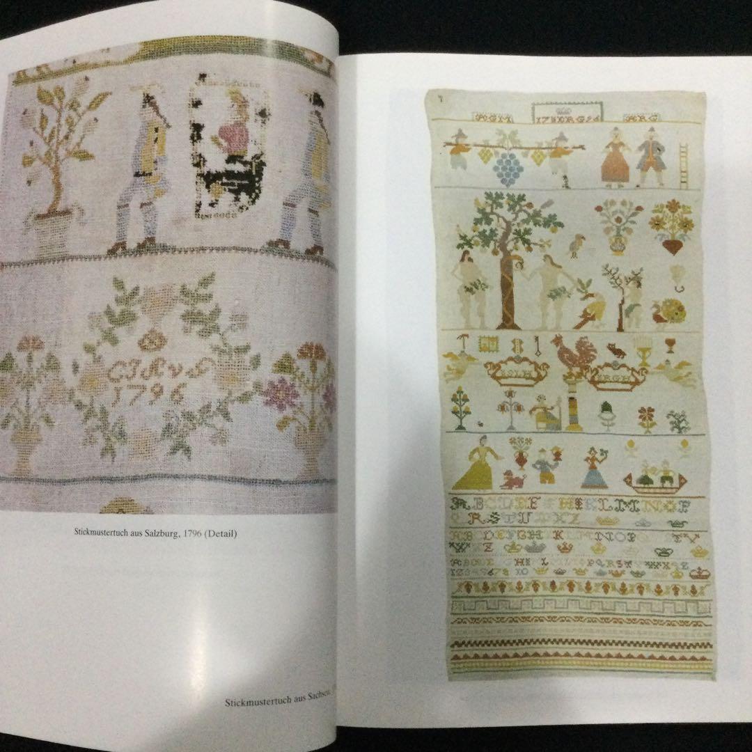 刺繍　サンプラー　図案集　ドイツ語　洋書　刺しゅう　歴史　パターン　ステッチ