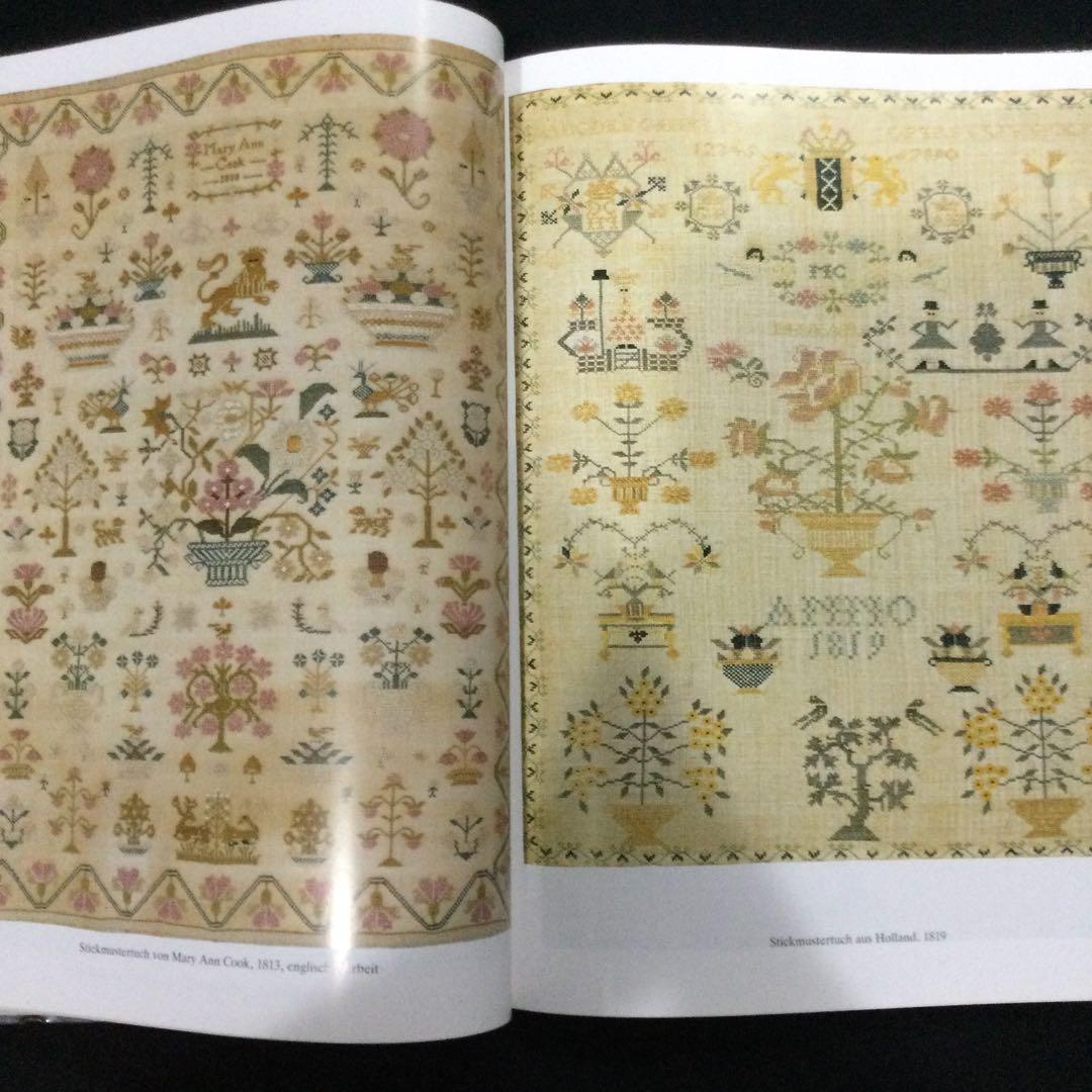 刺繍　サンプラー　図案集　ドイツ語　洋書　刺しゅう　歴史　パターン　ステッチ