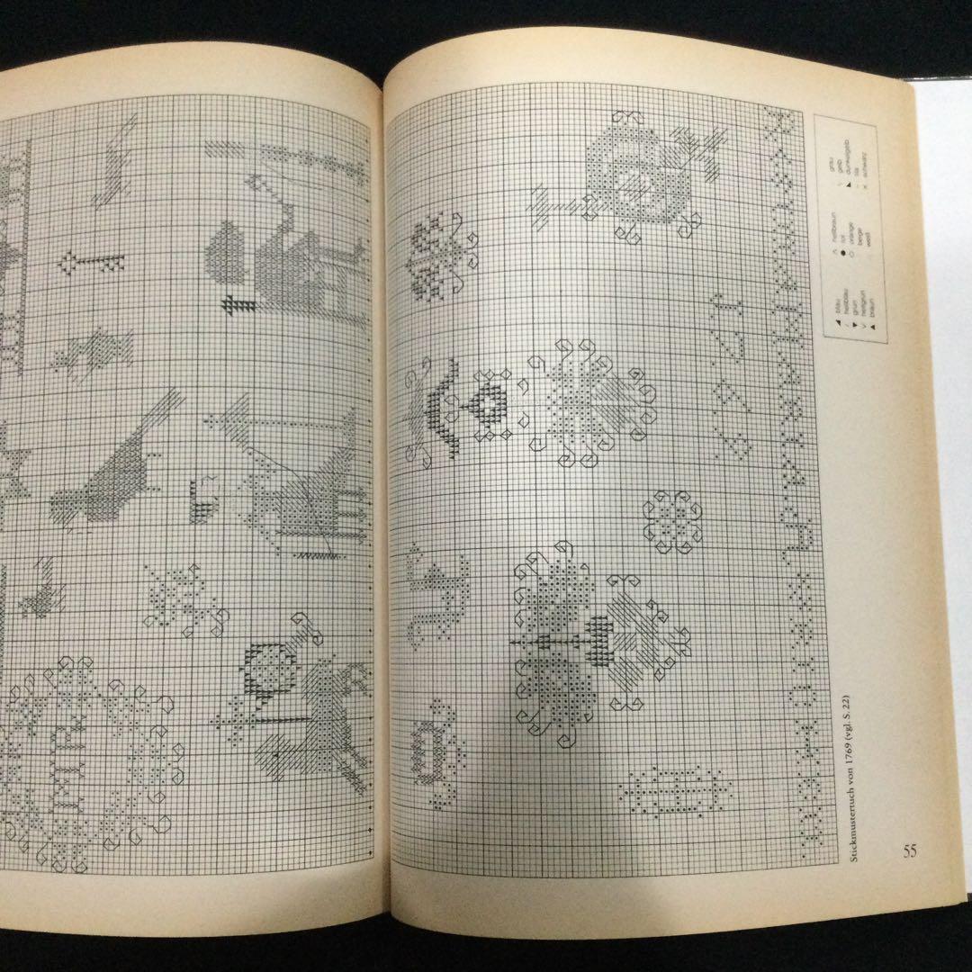 刺繍　サンプラー　図案集　ドイツ語　洋書　刺しゅう　歴史　パターン　ステッチ