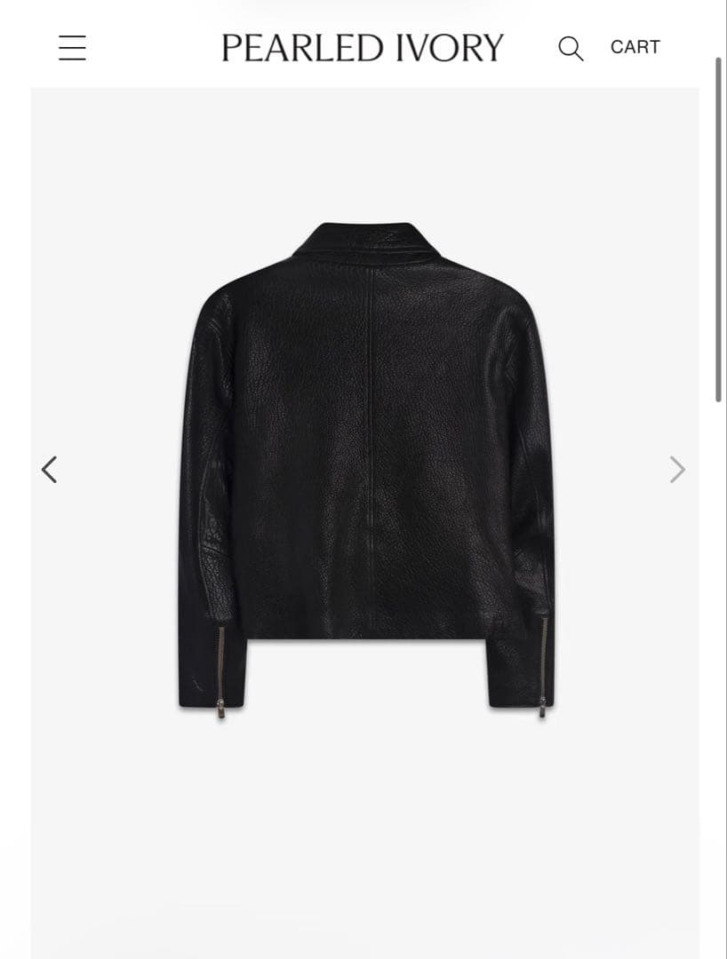 希少 PEARLED IVORY LEATHER BLOUSON JACKET