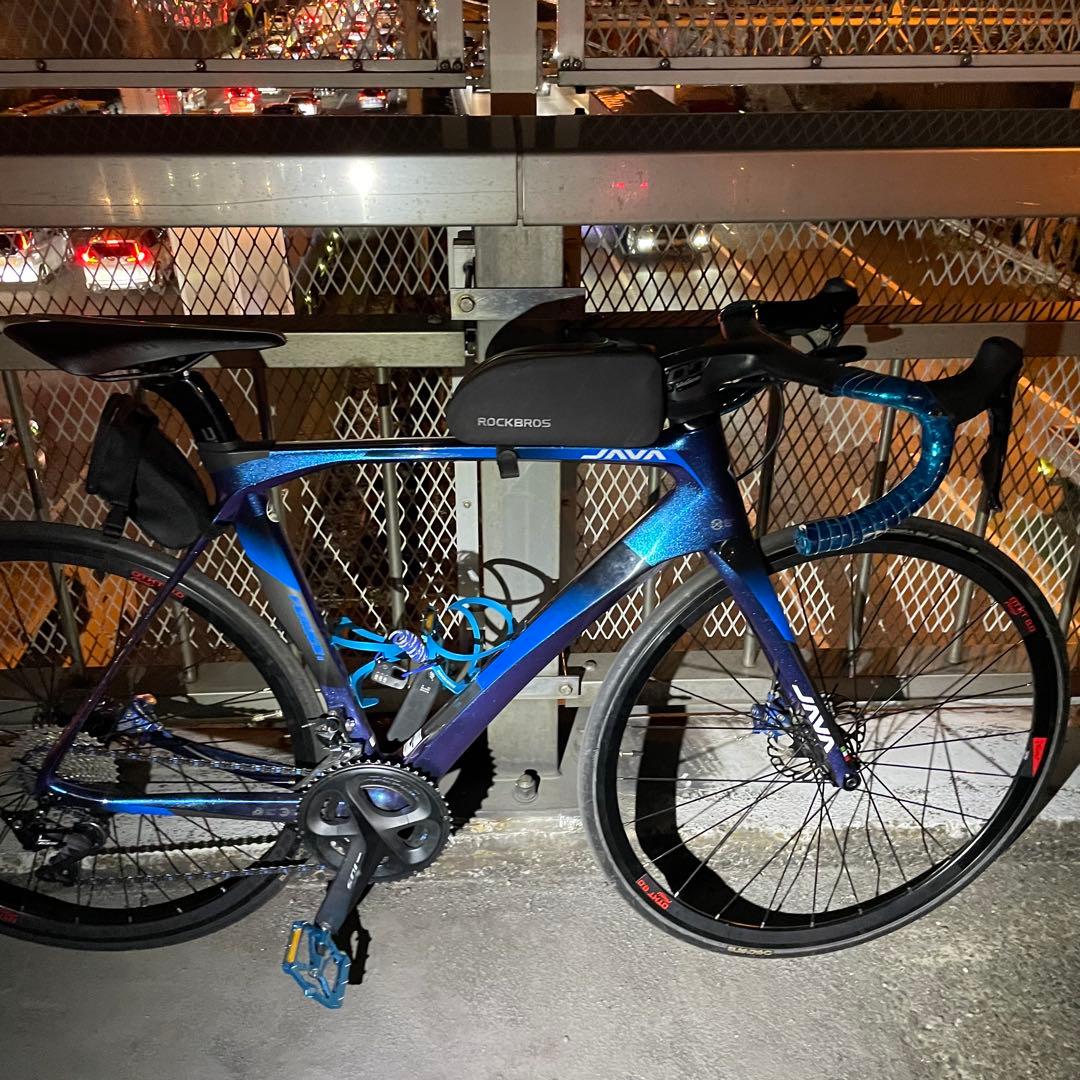 関東受け取り　セミ内装　カーボンロードバイクJAVA VISIONサイコン付き