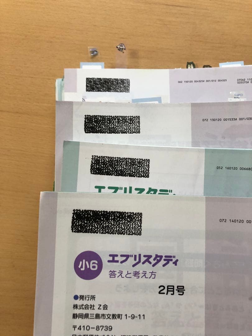 Z会 エブリスタディ6年生1年分2020年 4月号〜2021年2月号 4教科