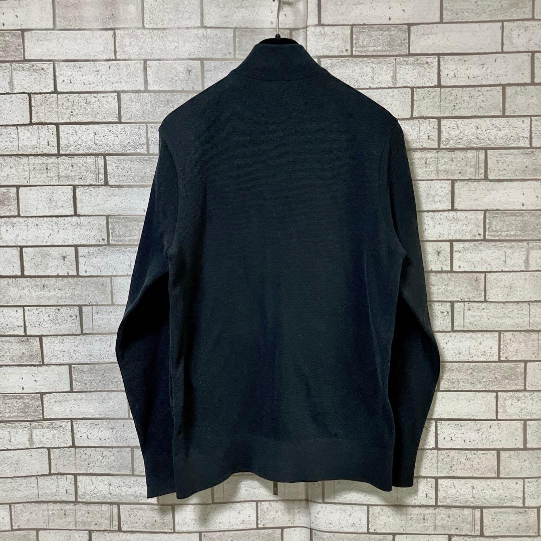 【希少】【armani】ラムレザー　ブラック　アルマーニ　ドライバーズニット