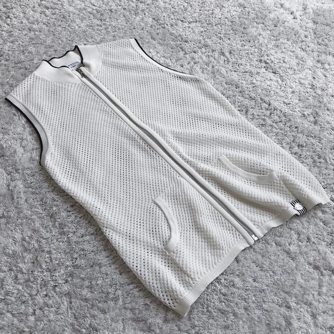 希少•美品【メッシュ＆リブニット】ランバンスポール／ゴルフウェア／ベストへ