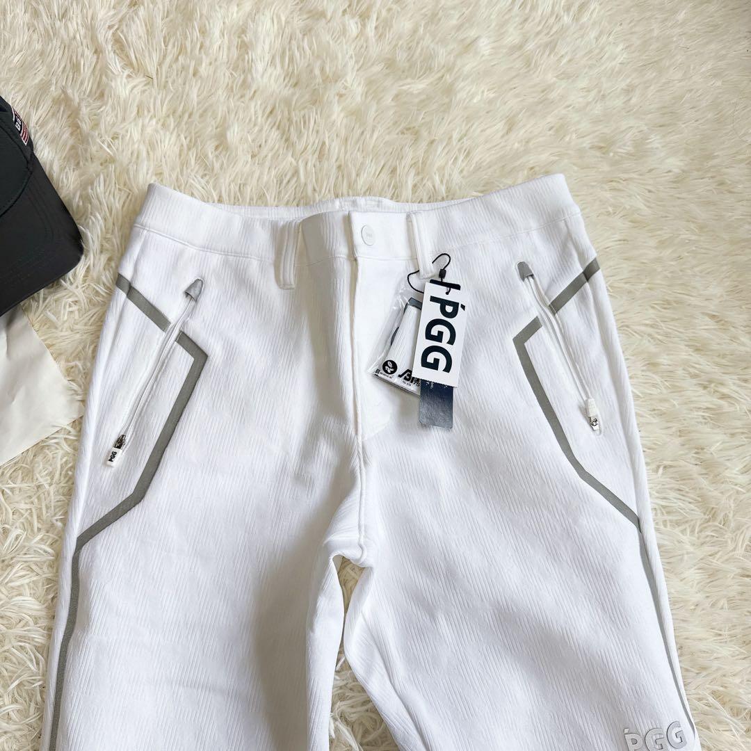 新品タグ付き✨【パーリーゲイツ】セットアップ ジャケット パンツ ホワイト 4