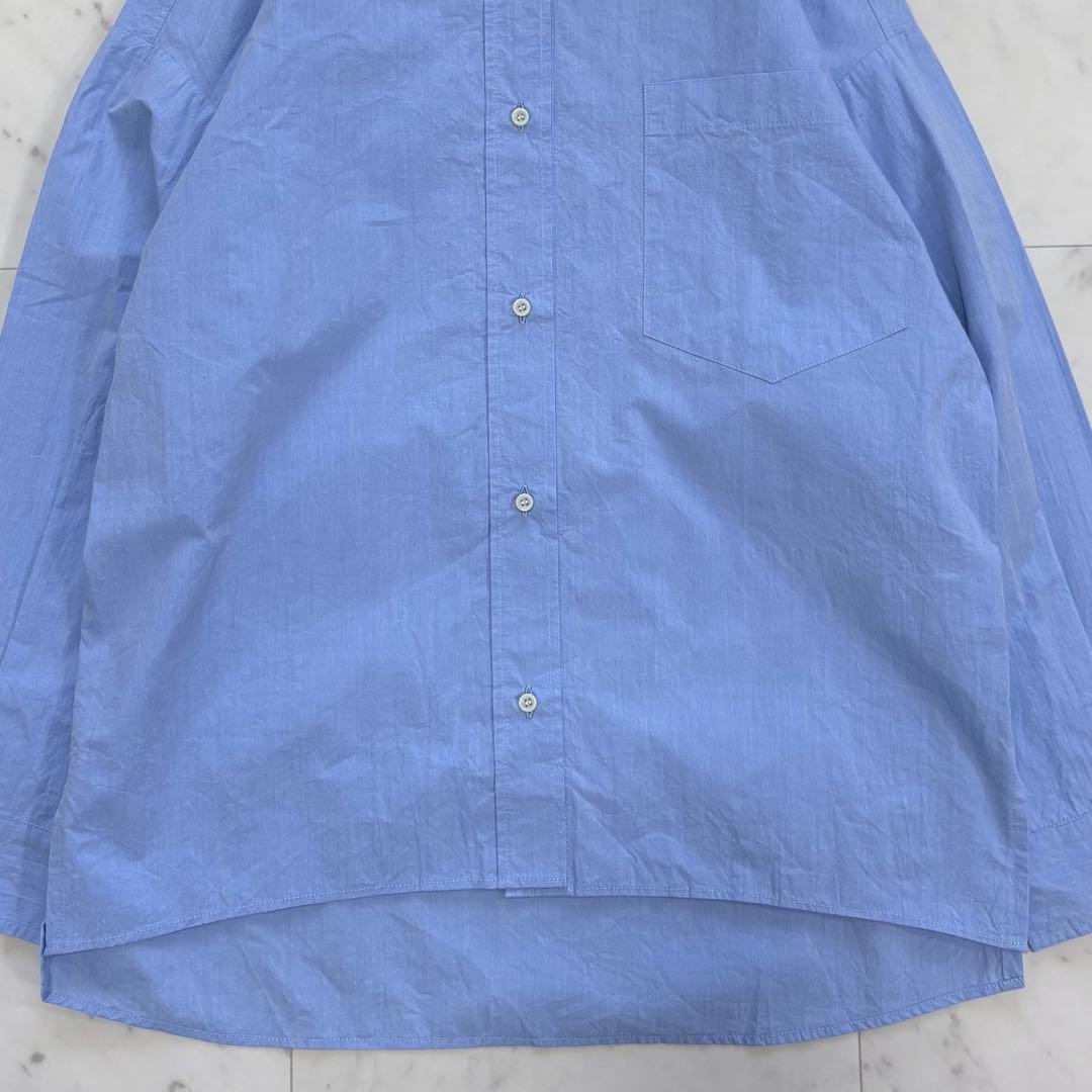 美品✨ドゥーズィエムクラス　ワイヤーウォッシュシャツ　サックスブルー　長袖シャツ