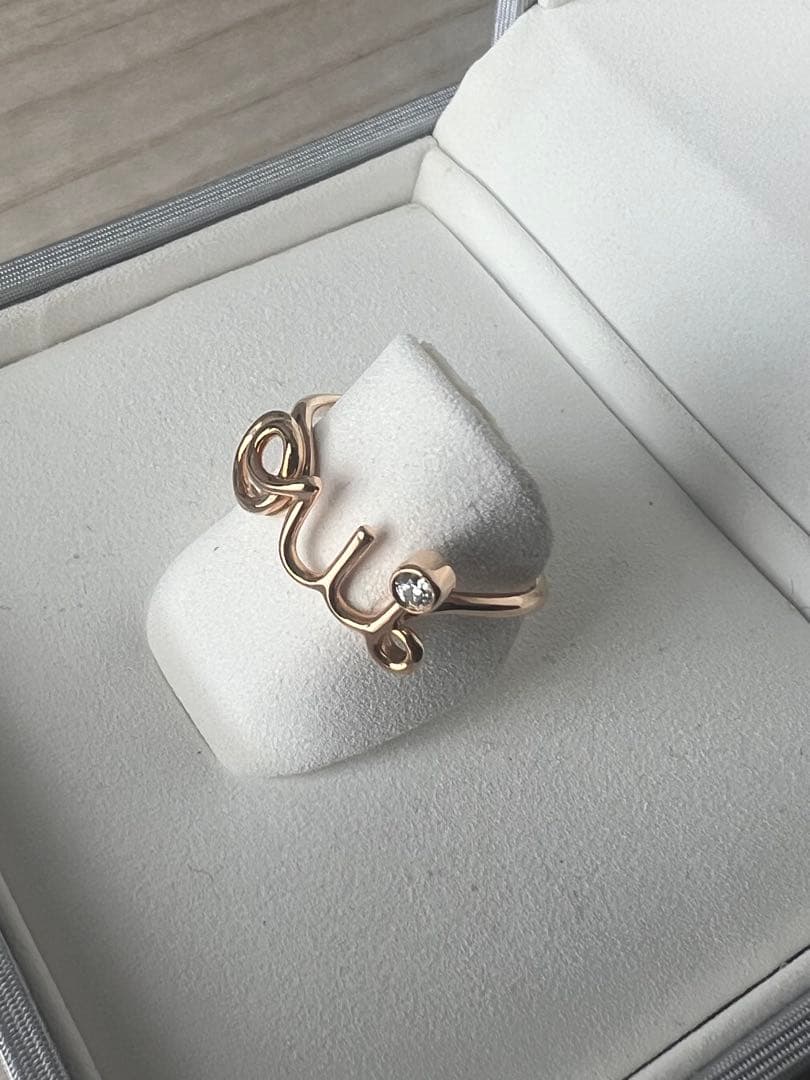 Dior 18K ピンクゴールド　ダイヤモンド アムールリング「oui」