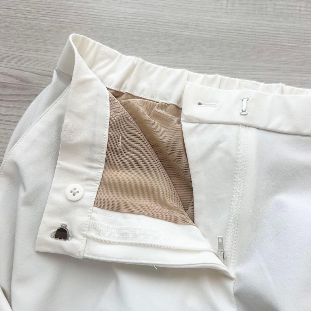 美品　アンパスィ　パンツ　ストレッチ　春夏用　オフホワイト　Lサイズ