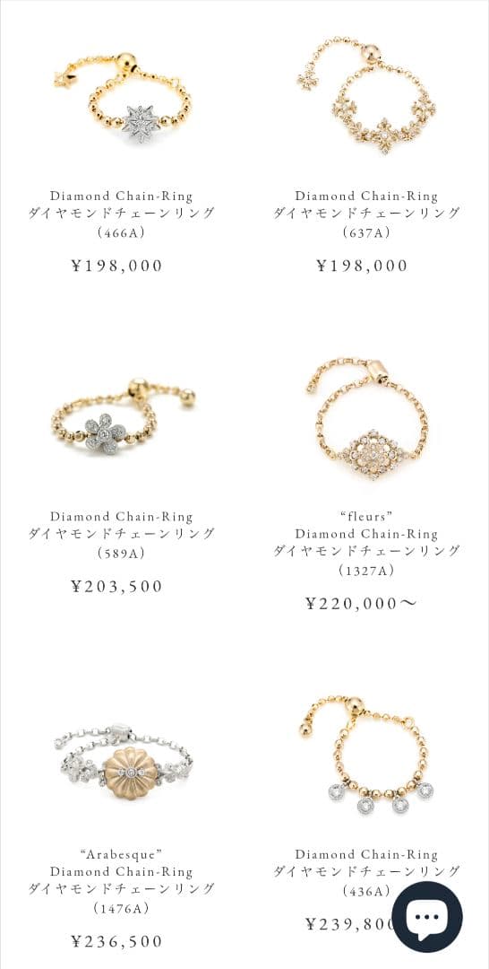 *最終値下げ* yoshinob ダイヤモンド チェーンリング　AbHeri