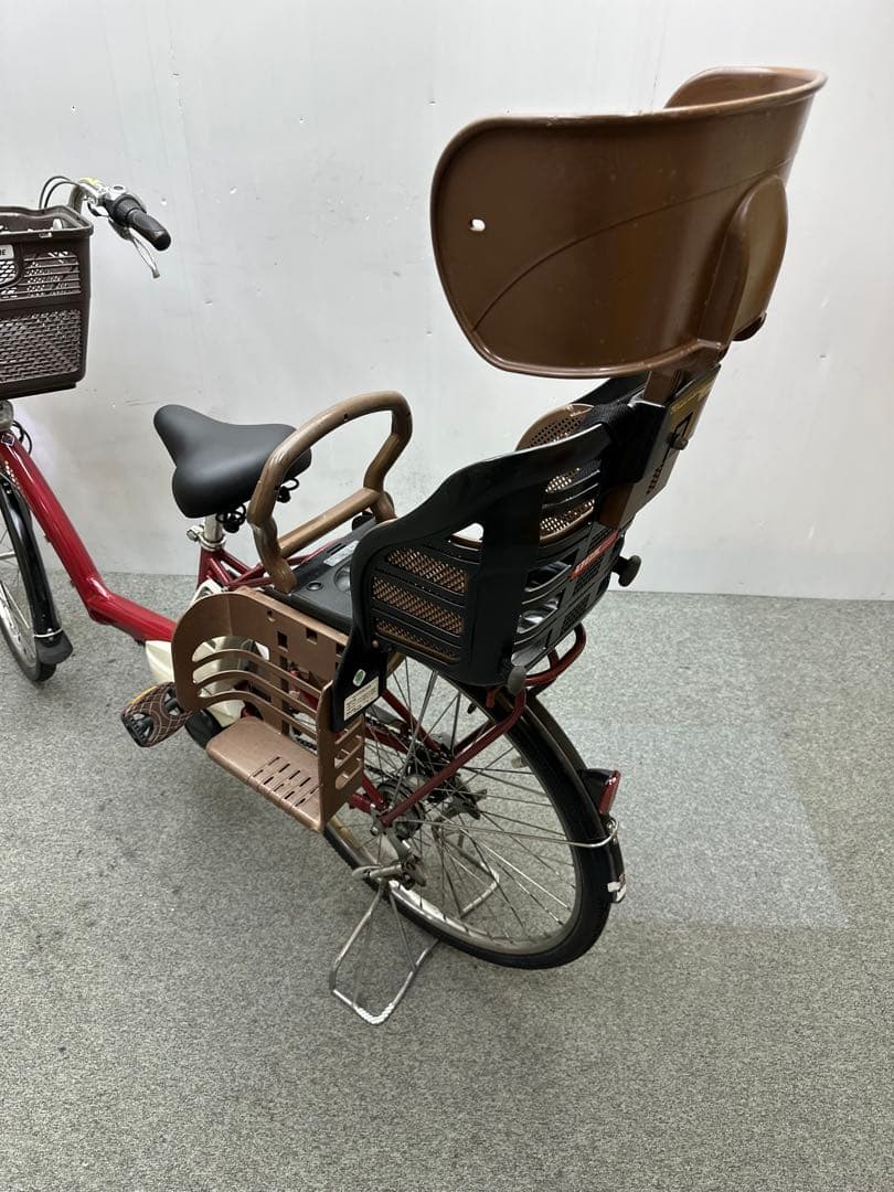 ブリヂストンアンジェリーノ チャイルドシート付き電動自転車　大型フロントカゴ