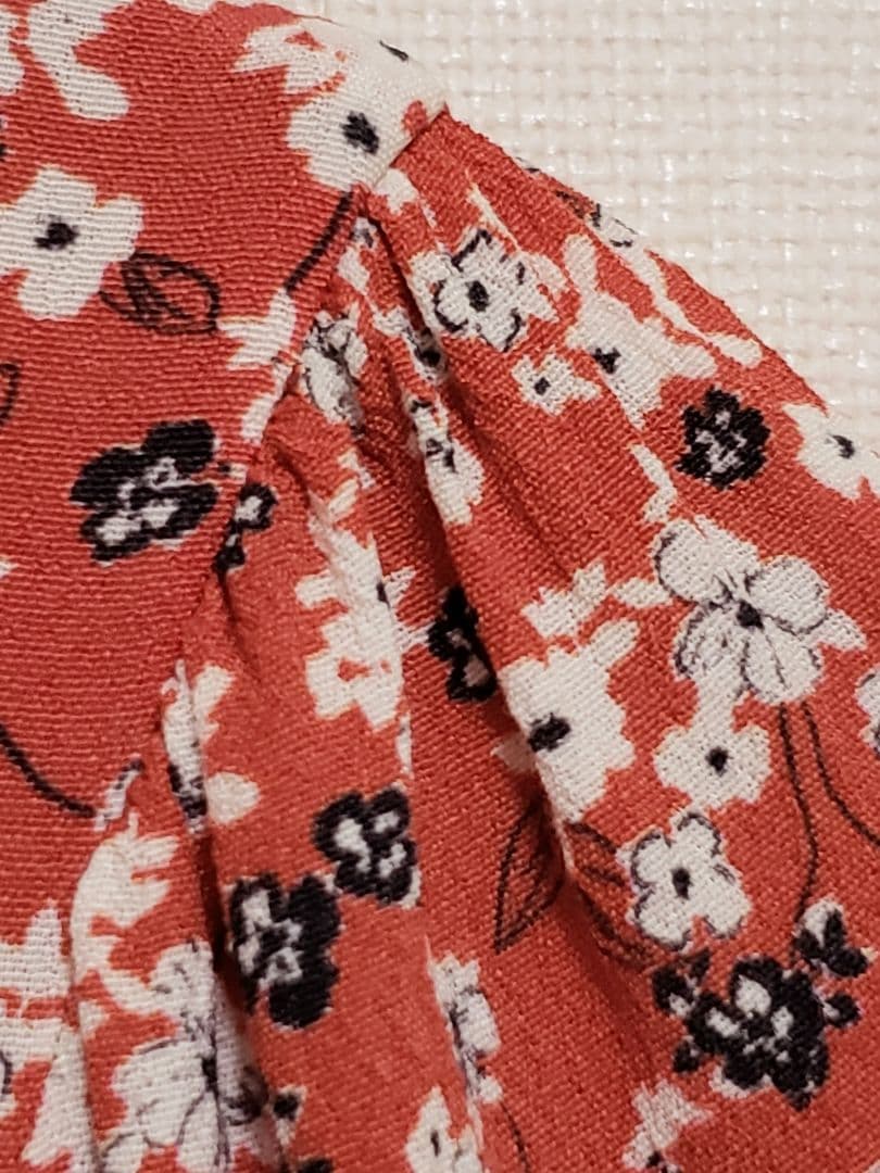 FRAY I.D ワンピース ロング レッド 赤 花柄 カシュクール