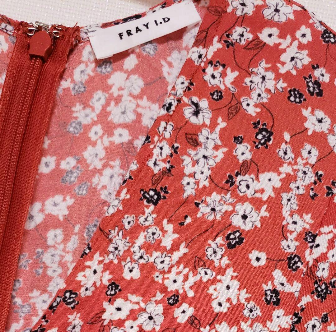 FRAY I.D ワンピース ロング レッド 赤 花柄 カシュクール