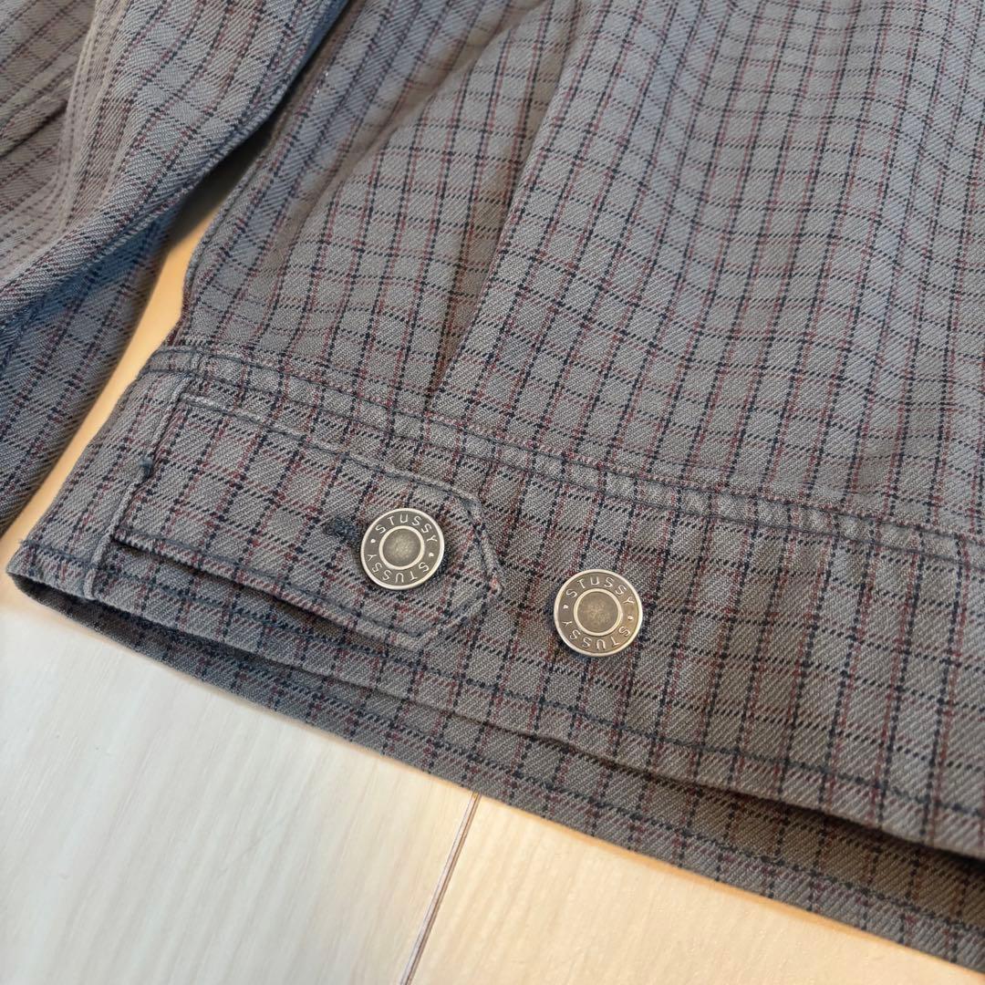 STUSSY Check Garage Jacket(チャコール/Sサイズ)