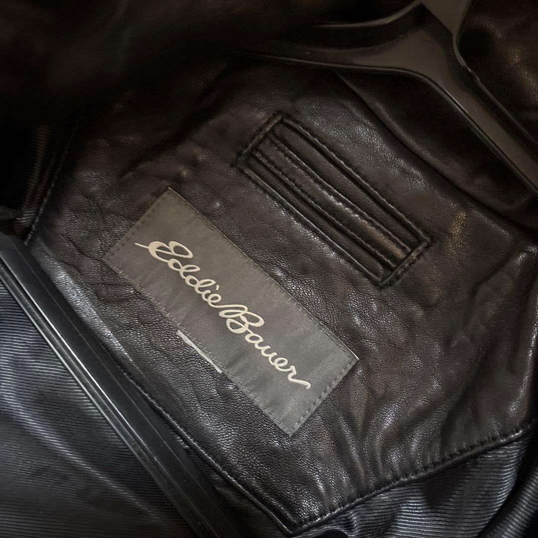 S*s様 最終価格Eddie Bauer 黒 レザーロングジャケット