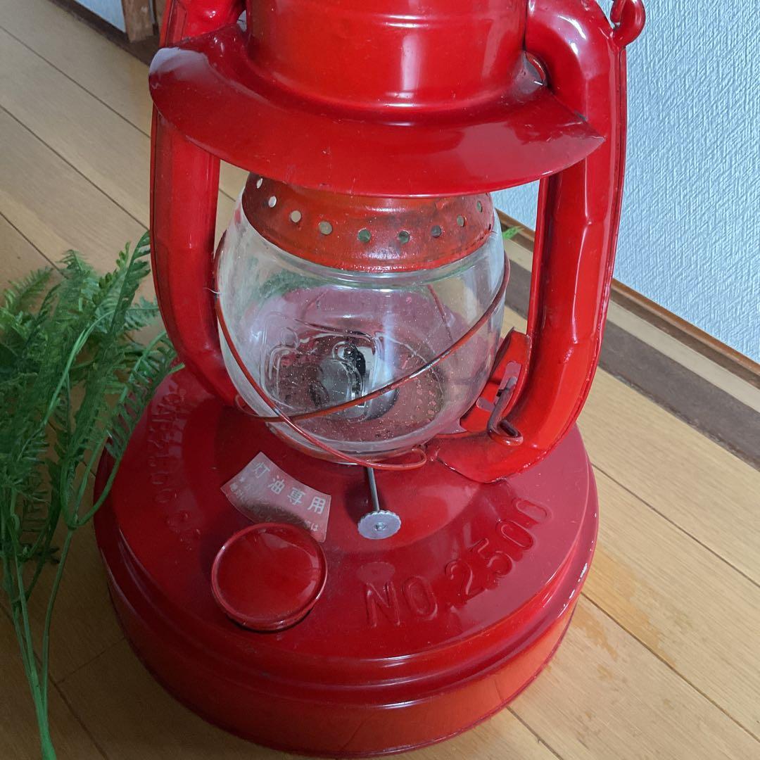 アンティーク雑貨　　昭和レトロ赤色ランタン