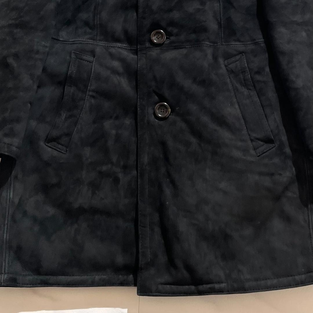 美品　ドイツ製　JOSEF WORMLAND　リアルムートンコート　ブラック　黒