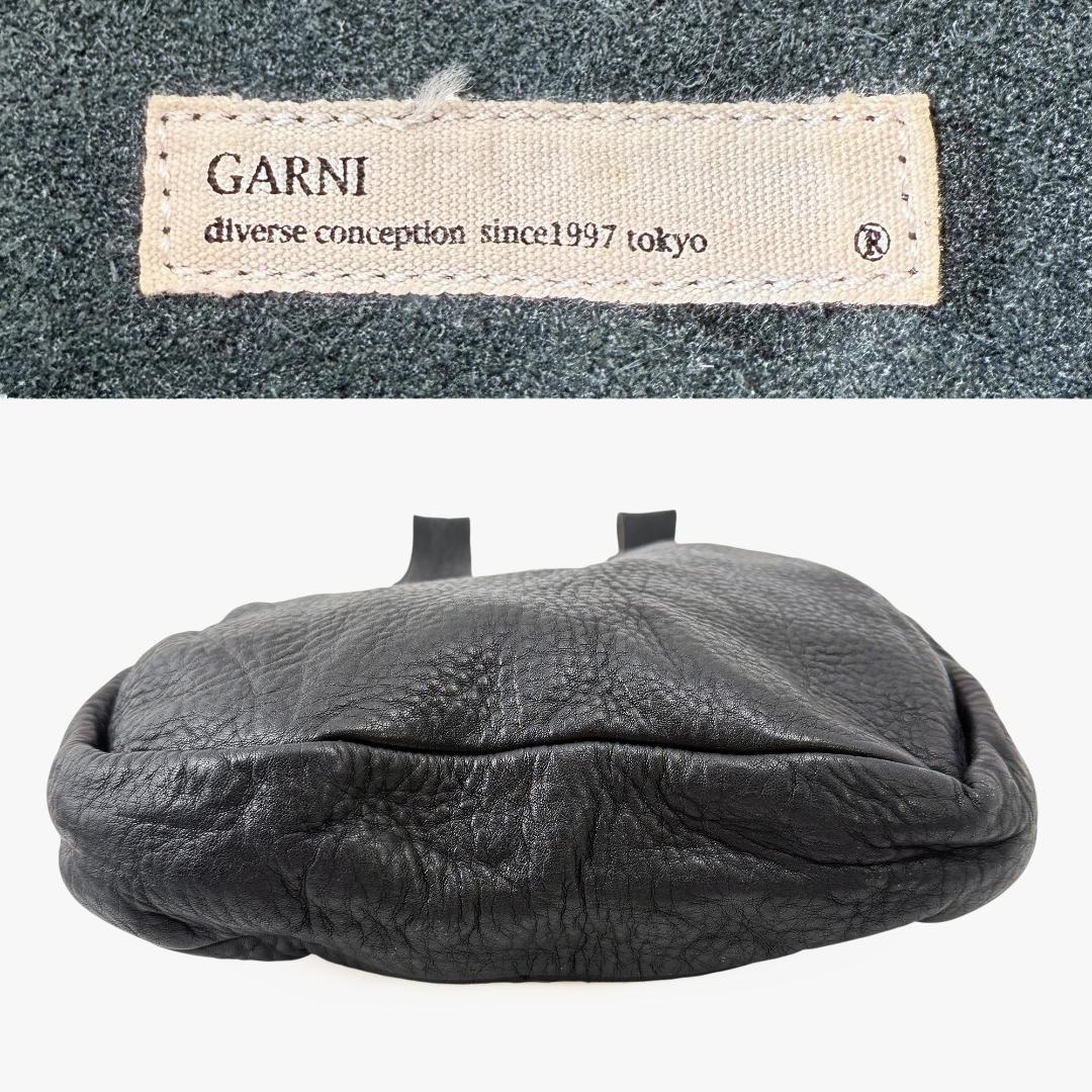 【レア・美品】ガルニ GARNI ハンドバッグ 本革 レザー 黒 ミニトート