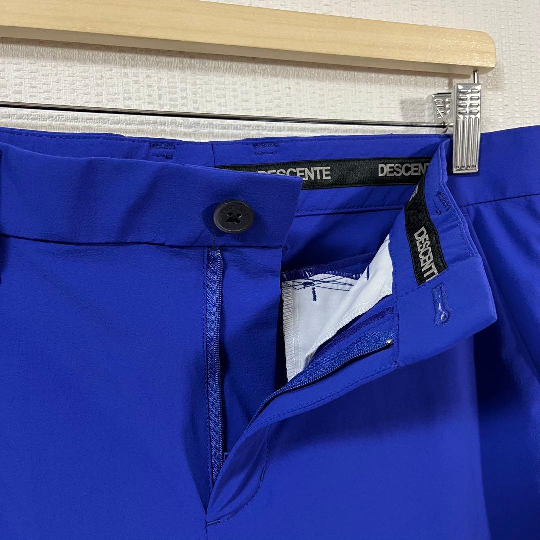 デサントゴルフ　スーパーストレッチナイロンパンツ　ウエスト85 ブルー　美品