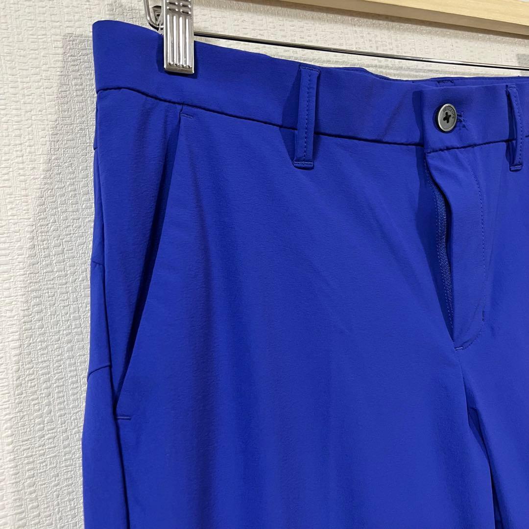 デサントゴルフ　スーパーストレッチナイロンパンツ　ウエスト85 ブルー　美品