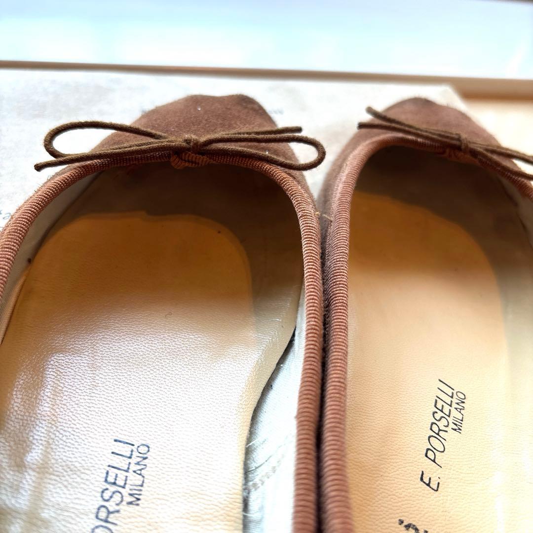 ポルセリ E.PORSELLI A.P.C コラボ 39 バレエシューズ