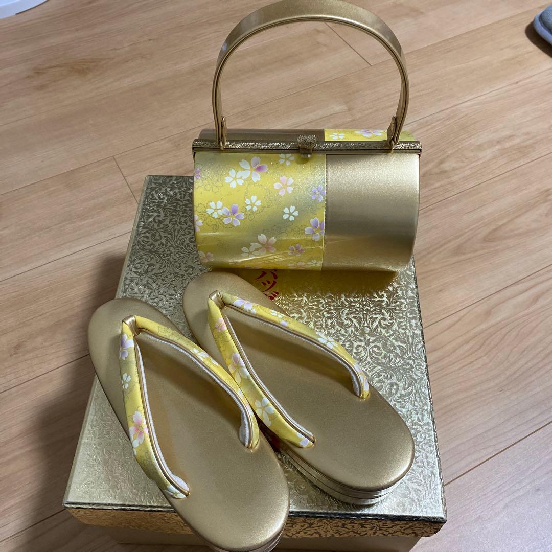 和装小物、バッグ、草履セット、鏡付き