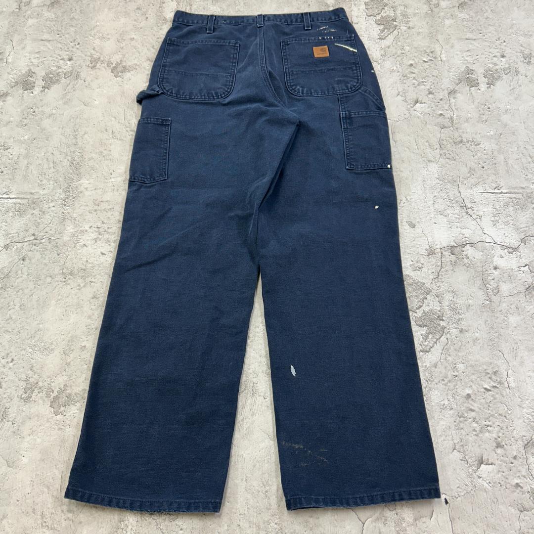 0*0様 カーハート　ダック　ゴールデンサイズ　ペインターパンツ　古着　ネイビー