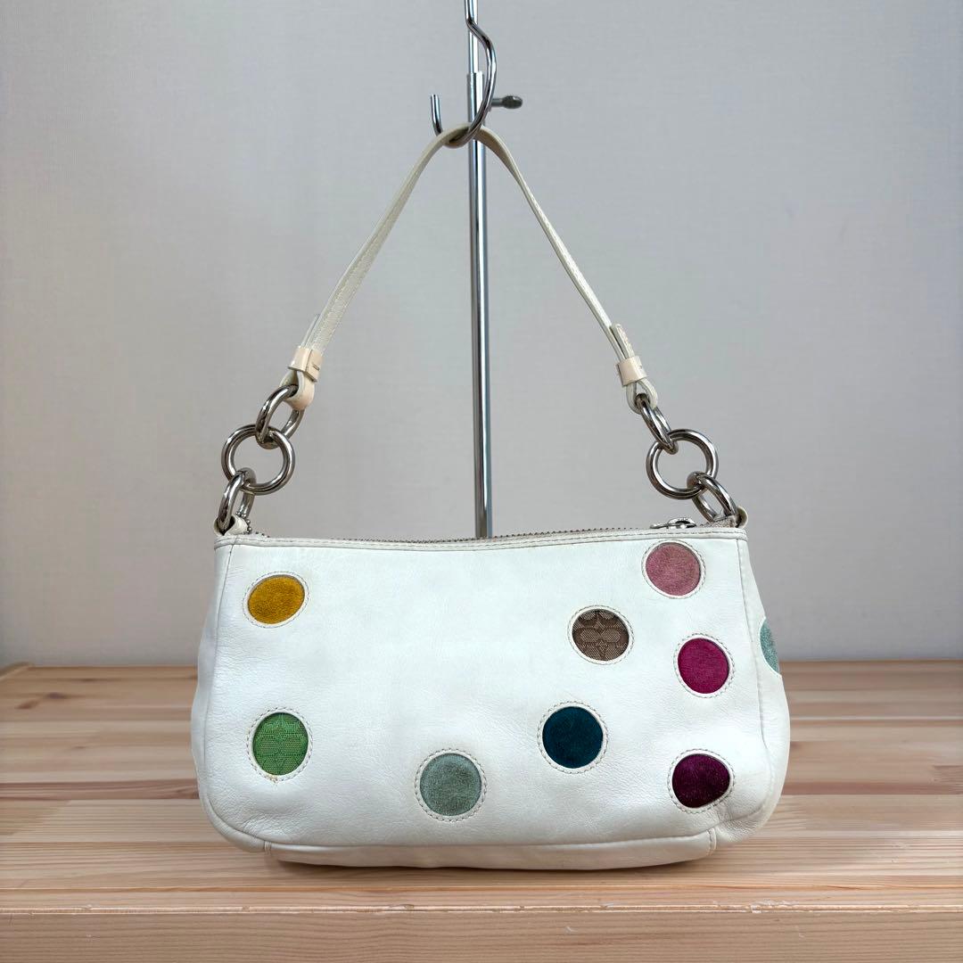バッグ Coach Polka Dots Accessory Pouch Bag