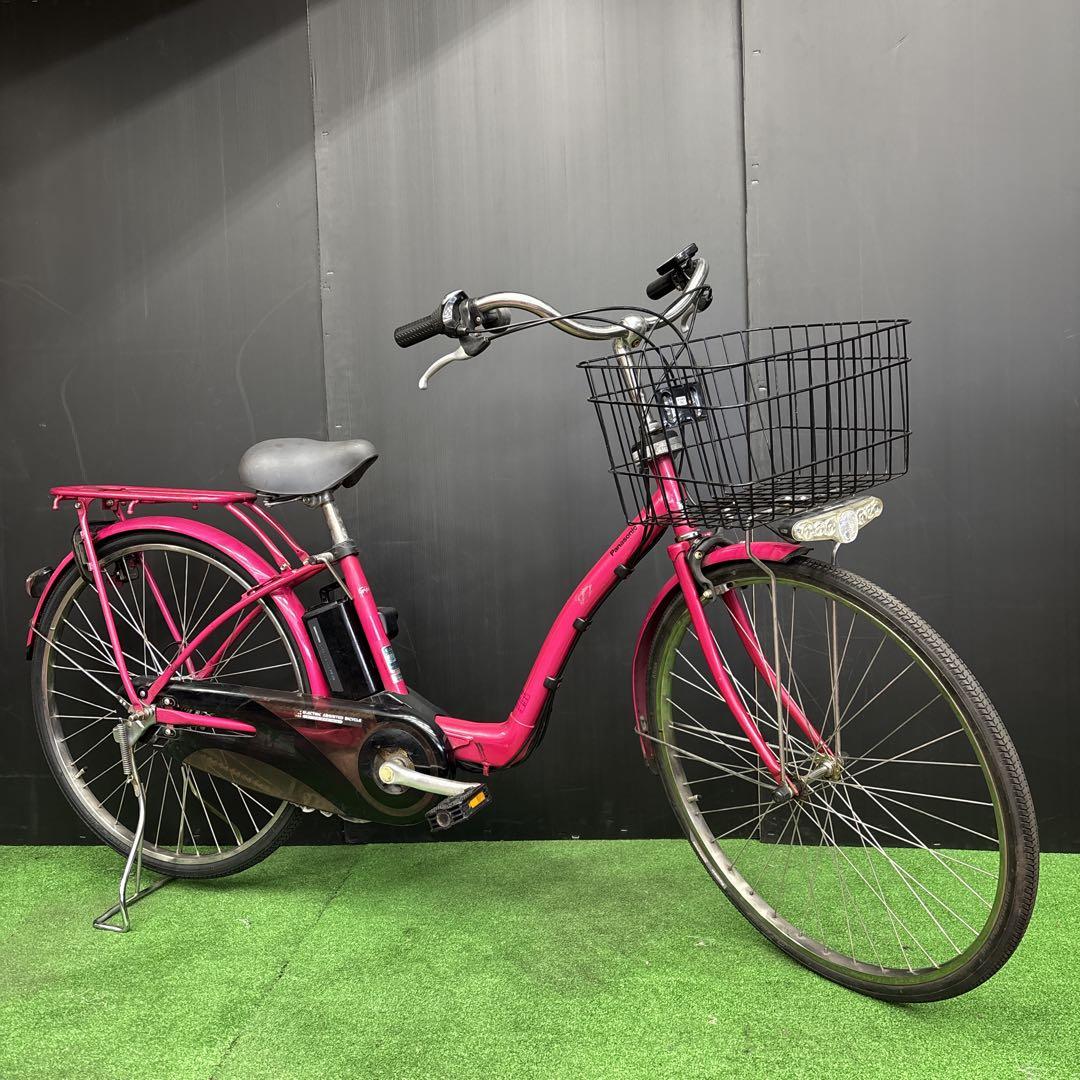 電動自転車 Panasonic Gyutto ピンク 3人乗り対応　15★