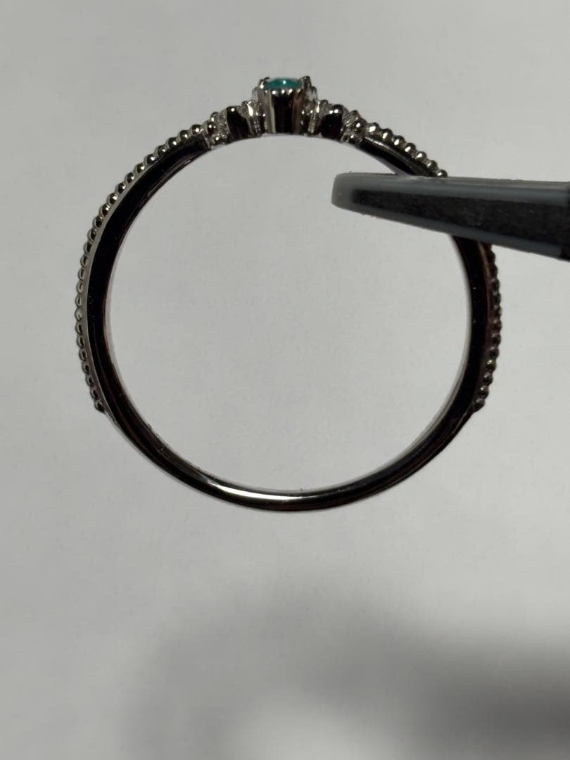 し*ん様 天然パライバトルマリンリング 0.10ct 13号