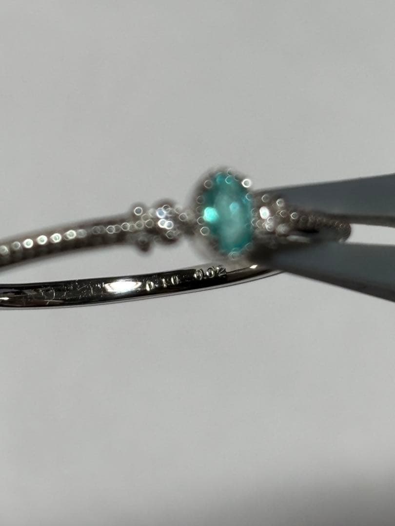 し*ん様 天然パライバトルマリンリング 0.10ct 13号