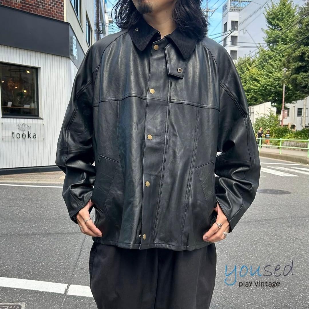 美品　yoused レザードライバーズジャケット　トランスポート　size2