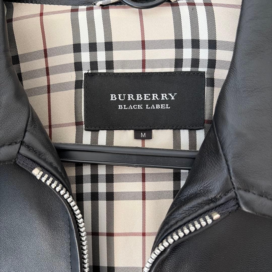 【美品】Burberry black label レザージャケット