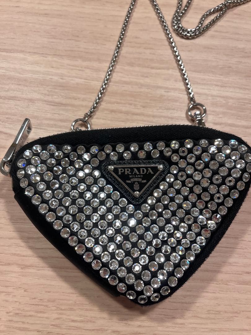 PRADA サテンビジューバッグ