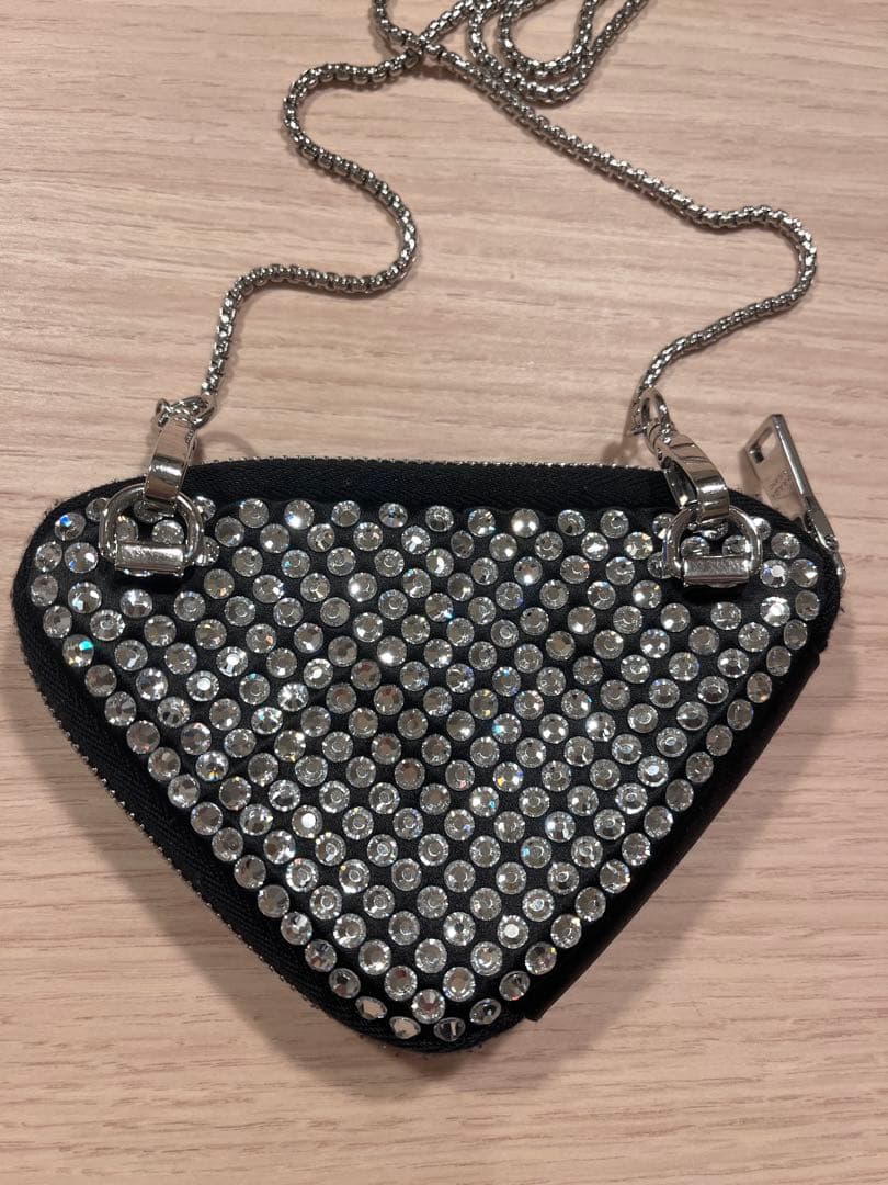 PRADA サテンビジューバッグ