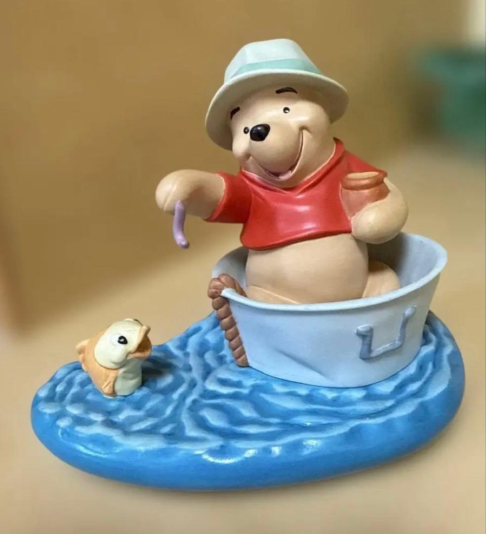 プーさん＆フレンズ 釣り 置物 陶器製 フィギュア