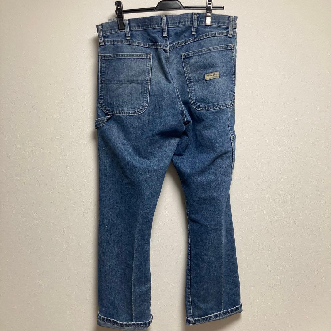 【00s】Wrangler ペインターパンツ W34 リアルボロ 茄子紺 希少