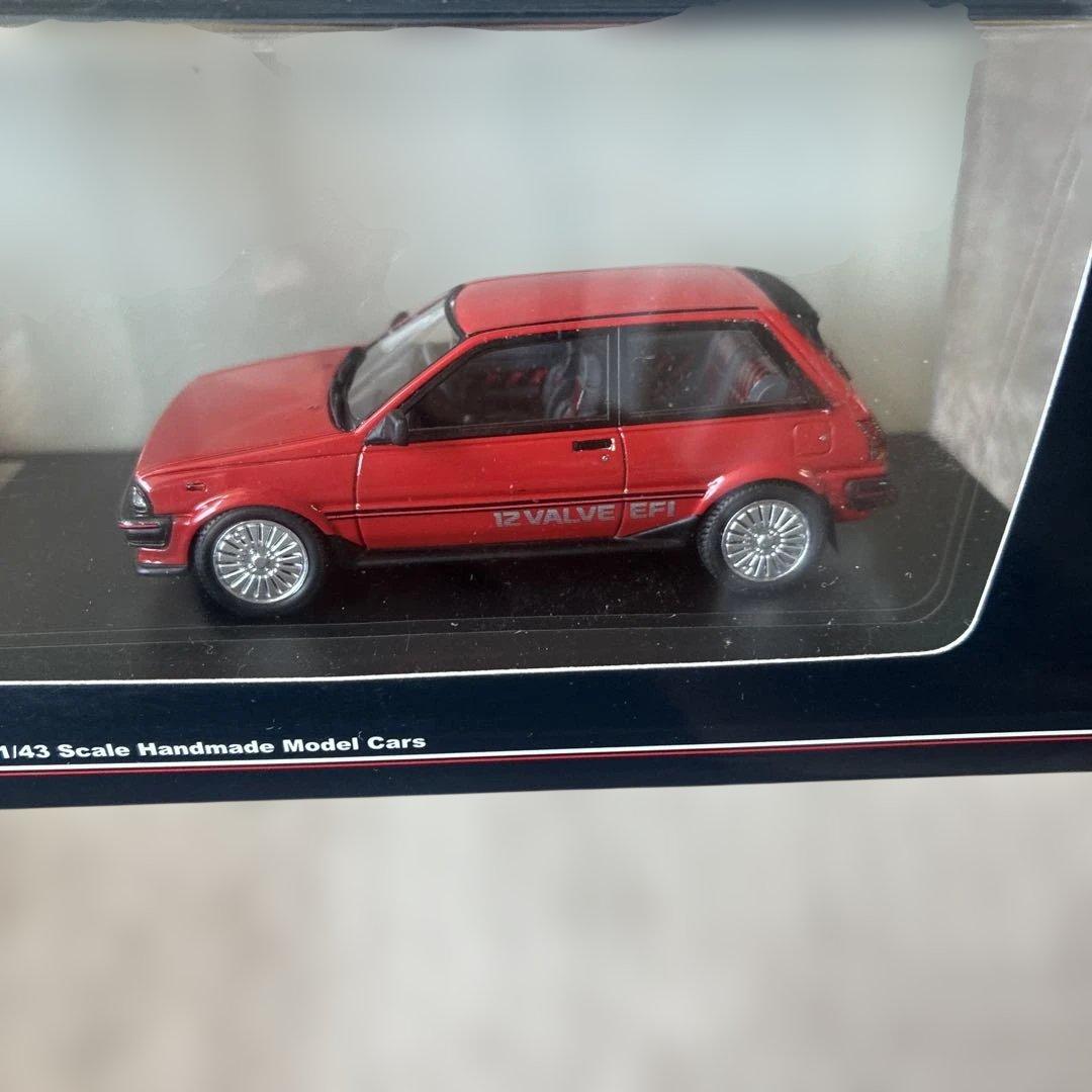 ハイストーリー　トヨタスターレットS Iリミテッド　レッド　ミニカー