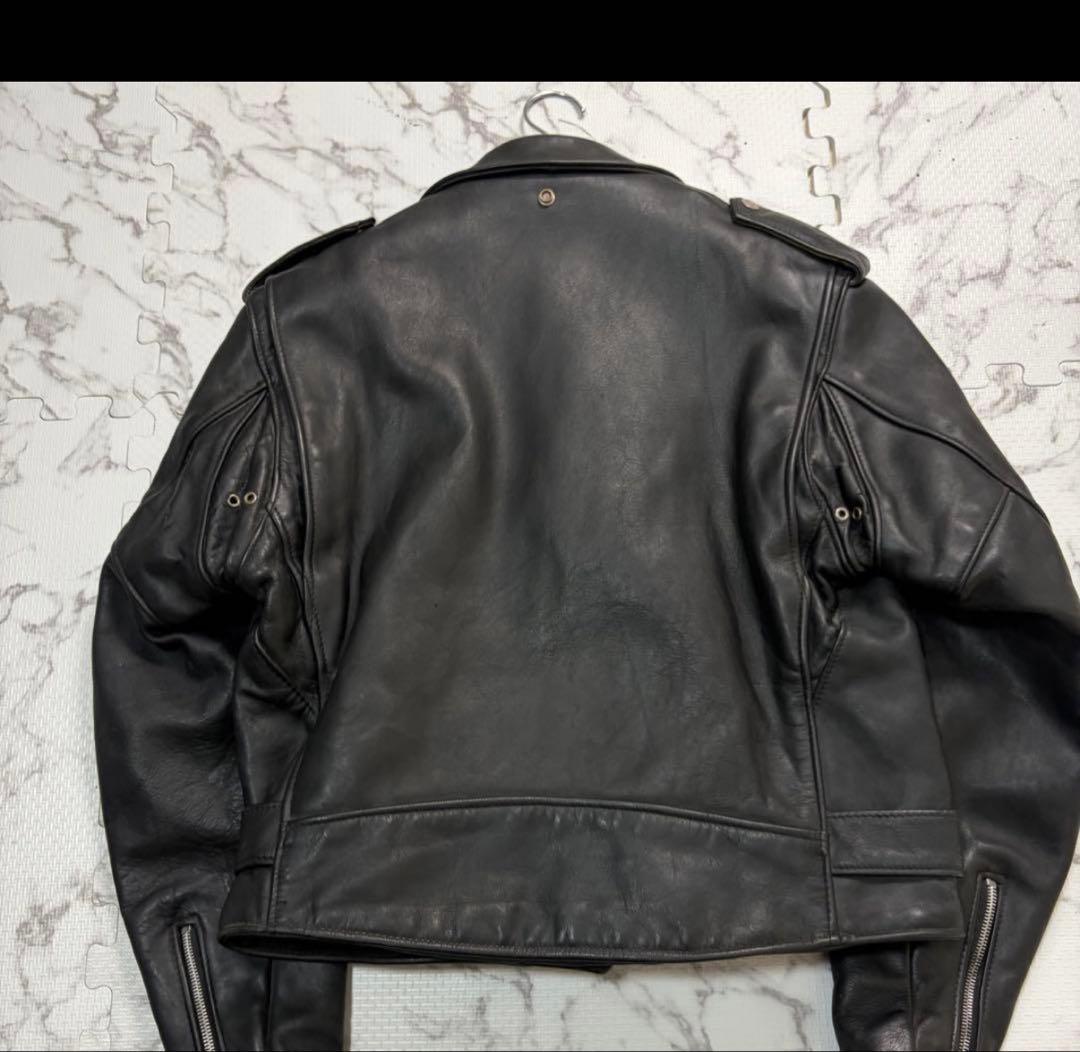 奇跡の42size✨【米国製】schott ダブルライダース 618 黒