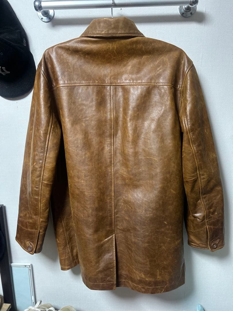 鳥*ん様 GAP OLDGAP 希少L ブラウン カーコート　レザージャケット