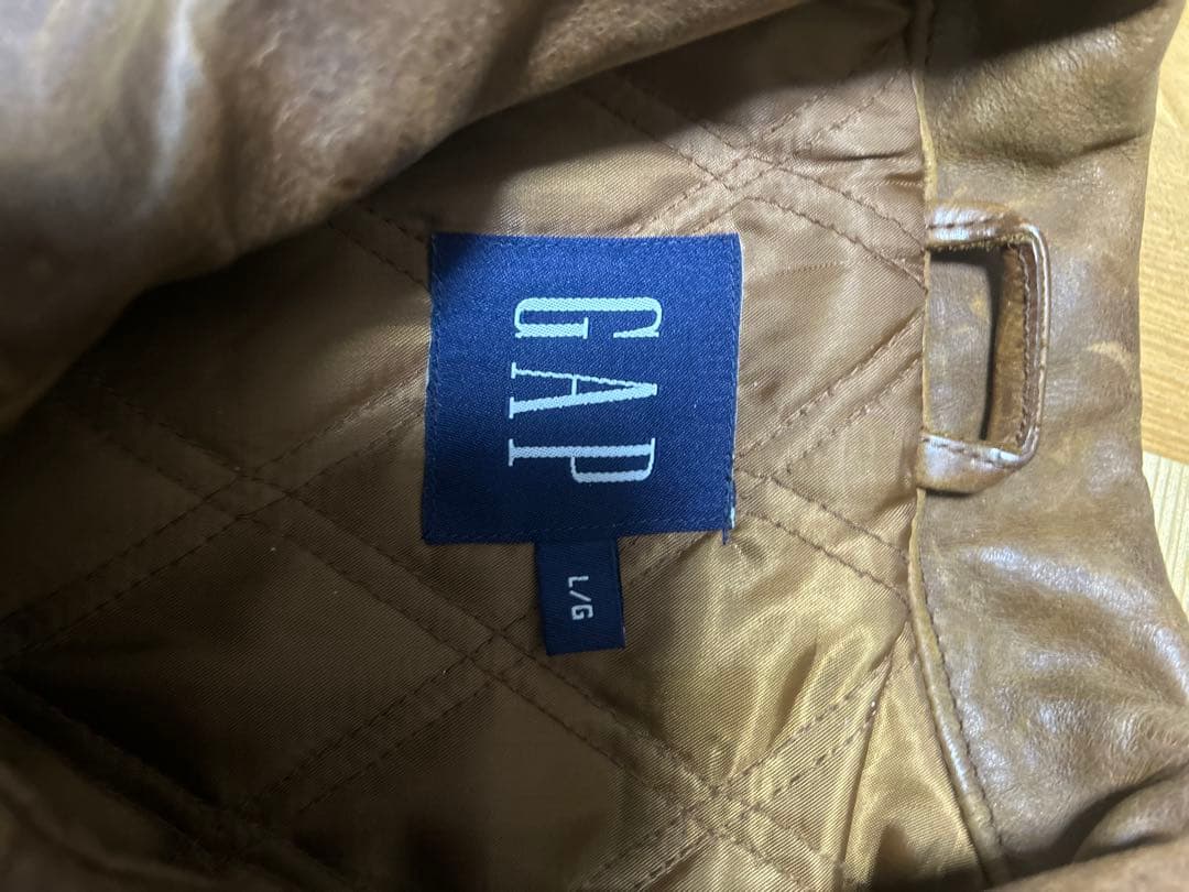 鳥*ん様 GAP OLDGAP 希少L ブラウン カーコート　レザージャケット