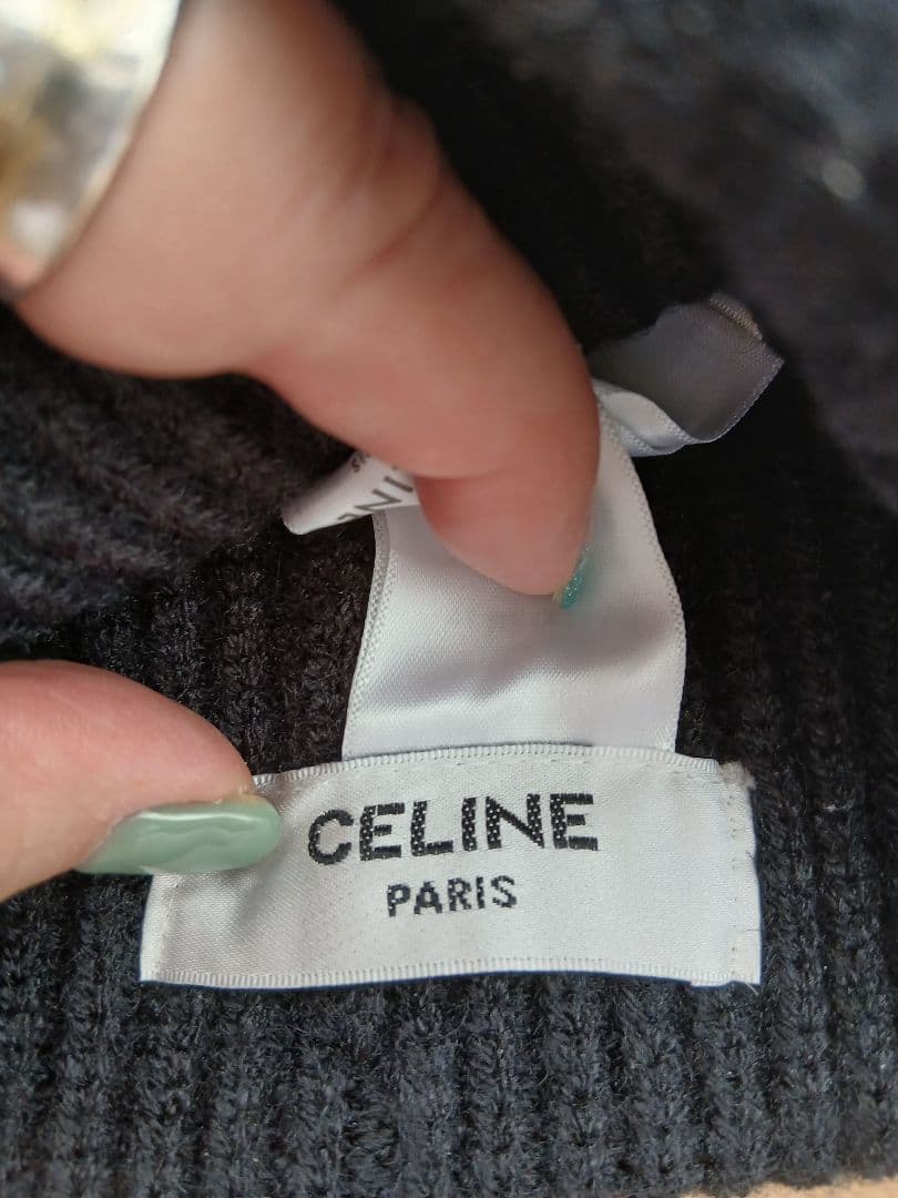 正規品新品CELINE ブラック ニット帽