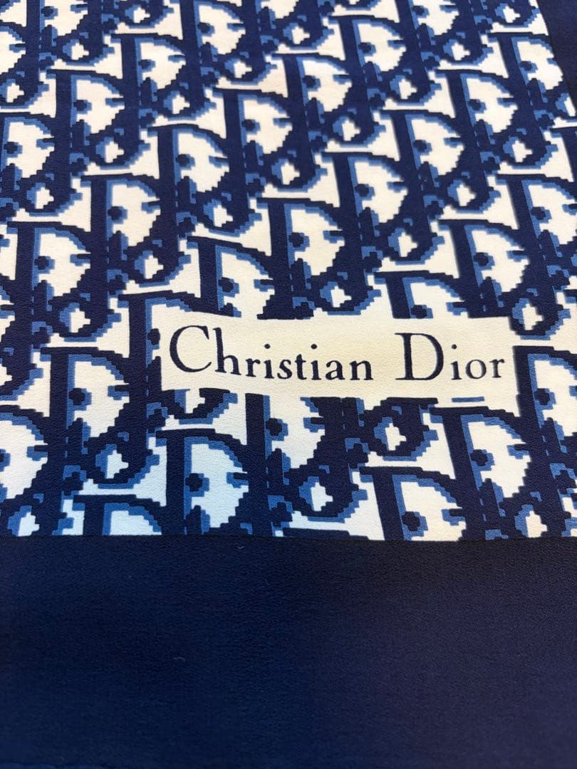Christian Dior ネイビー スカーフ