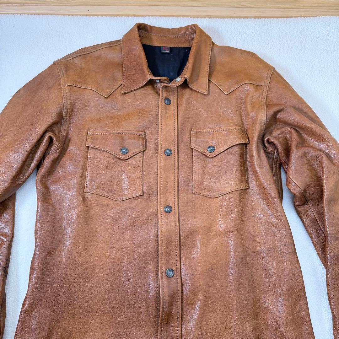 THE FLAT HEAD ザフラットヘッド 本革 鹿革 ディアスキン シャツ